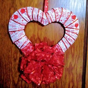 Homemade heart wreath